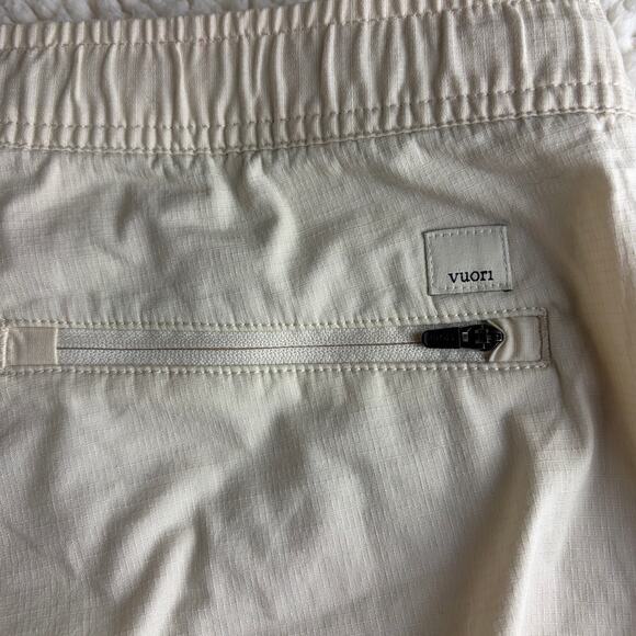 VUORI Womens Ripstop Pants Size XL Cream Cargo Pocket Drawstring VW401 - Picture 8 of 10